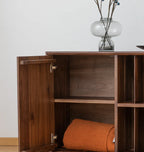 The Desert Bloom Sideboard | Handcrafted Walnut Finish Storage Console | 200x38x80 cm