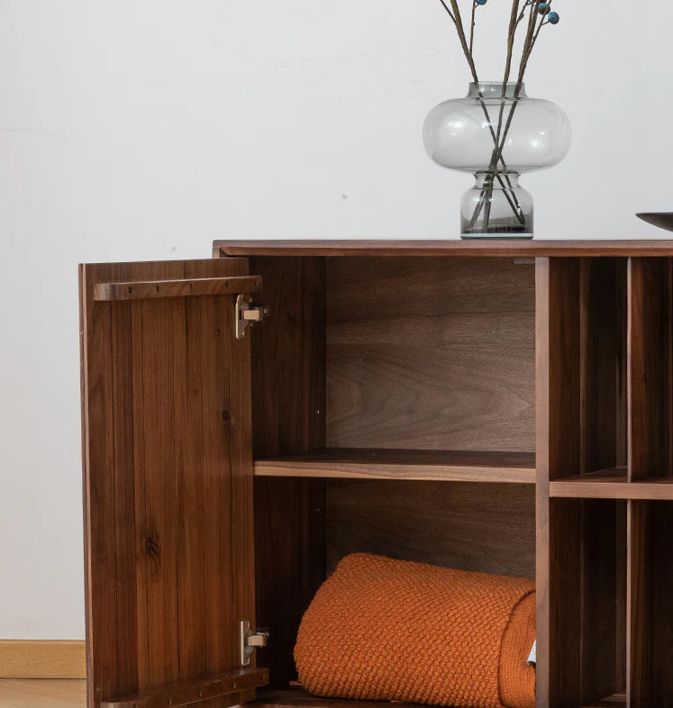 The Desert Bloom Sideboard | Handcrafted Walnut Finish Storage Console | 200x38x80 cm