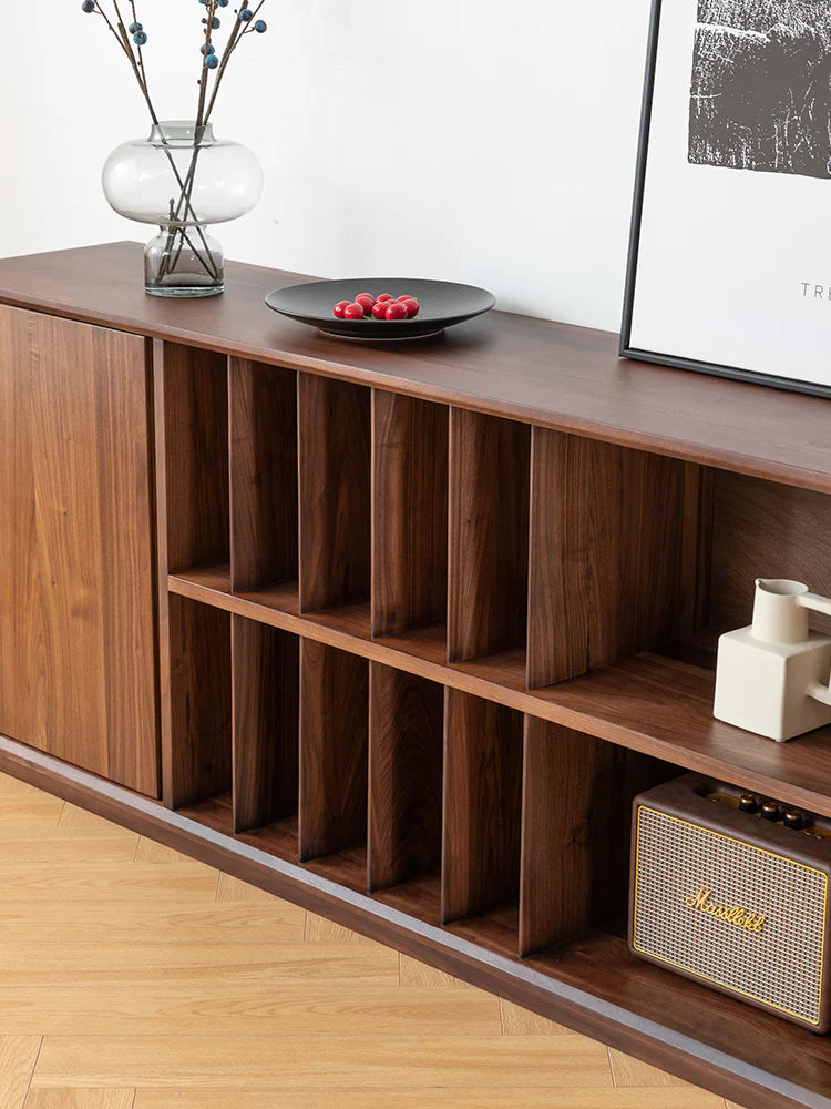 The Desert Bloom Sideboard | Handcrafted Walnut Finish Storage Console | 200x38x80 cm
