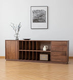 The Desert Bloom Sideboard | Handcrafted Walnut Finish Storage Console | 200x38x80 cm