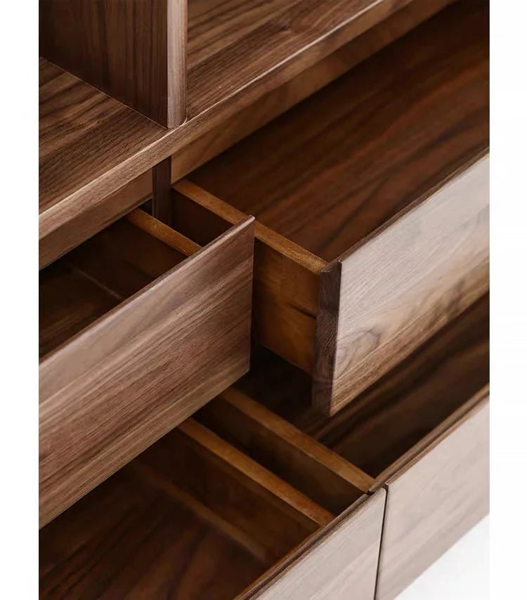 The Royal Scholar Bookcase | Handcrafted Walnut Finish Bookshelf | 120x35x200 cm