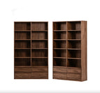 The Royal Scholar Bookcase | Handcrafted Walnut Finish Bookshelf | 120x35x200 cm