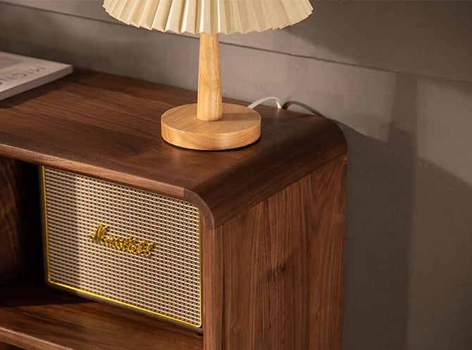 The Jaipur Alcove Cabinet | Handcrafted Walnut Finish Storage Unit | 85x30x80 cm