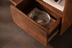 The Jaipur Alcove Cabinet | Handcrafted Walnut Finish Storage Unit | 85x30x80 cm