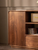 The Jaipur Alcove Cabinet | Handcrafted Walnut Finish Storage Unit | 85x30x80 cm