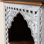 White & Black Natural Top Set Of Two Bedside