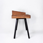 Maple Study table Solid Wood & Metal