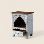 White & Black Natural Top Set Of Two Bedside