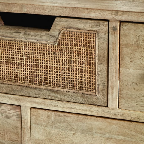 Boho Rattan Chest of Drawers