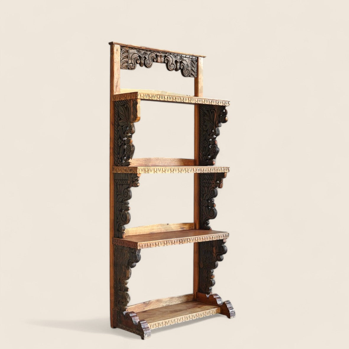 Hand-Carved Artisanal Shelving