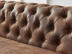Brown Rustic Leather Sofa