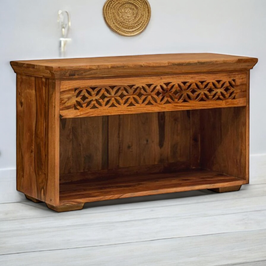Compact wooden shoe cupboard for space-saving shoe storage
