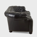 Bristol Noir Luxe Leather 3-Seater Sofa – Handcrafted Comfort by Living Furn India