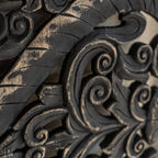 Handcrafted Wooden Mandala Wall Panel | 203x168 cm Mango Wood Bed Headboard | Carved Wood Wall Art for Bedroom & Living Room