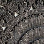 Black Distressed Wood Wall Art | Handcrafted Statement Panel