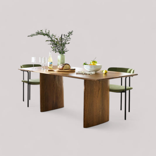 Dining table and 6 chairs set with upholstered dining chairs set of 6 in a spacious dining area
